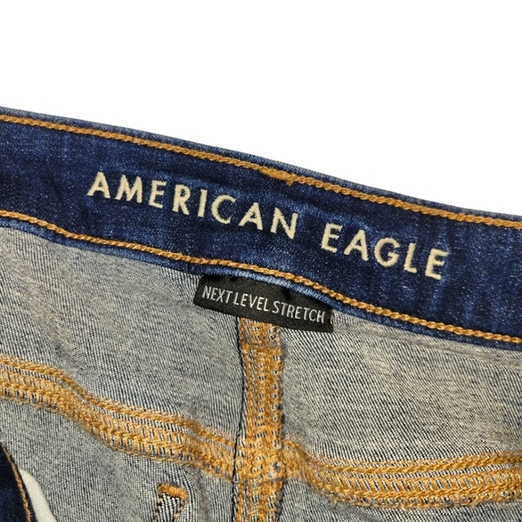 American Eagle, Jeggings, Next Level Stretch, Distressed w/ Patching, Wo 2 X-Lon - Picture 3 of 4